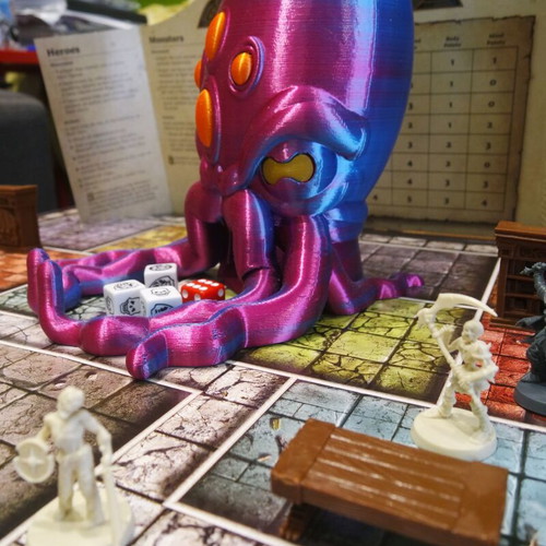 Cthulhu Dice Tower 3D Printed, fantasy dice roller