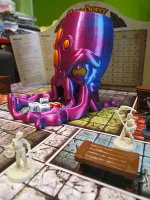 Cthulhu Dice Tower 3D Printed, fantasy dice roller