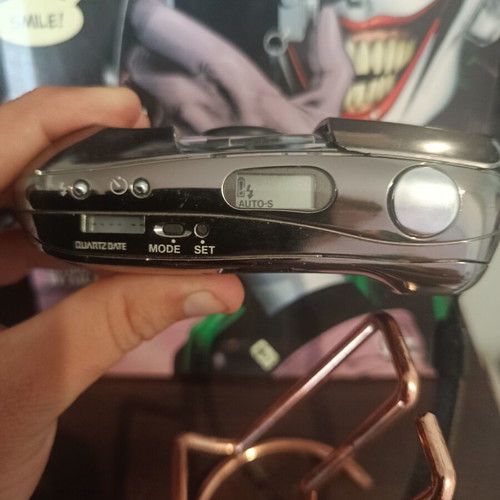 Olympus μ[mju:]-1 Limited Mirror Silver 35mm film camera used