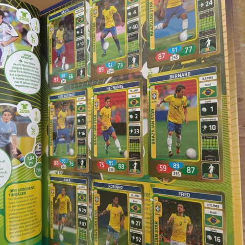 Panini Football Stars World Cup 2014 sticker collection with Messi Neymar