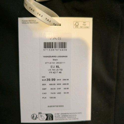 Women's black Yas leggings new