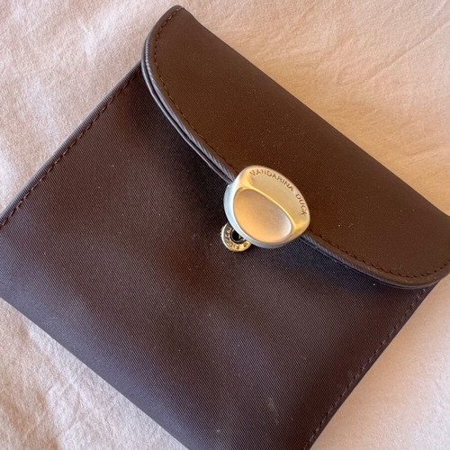 Mandarina Duck wallet used, purple color