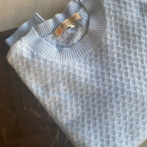 Duca di S.Giusto blue cashmere pullover XL new