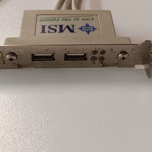 MSI USB bracket expansion with 2 USB ports and D-LED like new