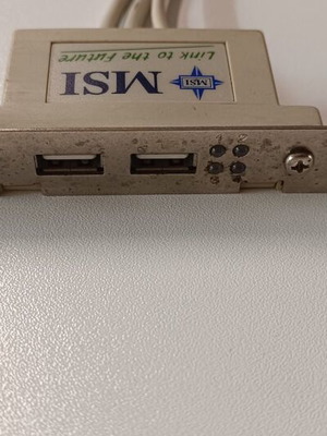 MSI USB bracket expansion with 2 USB ports and D-LED like new
