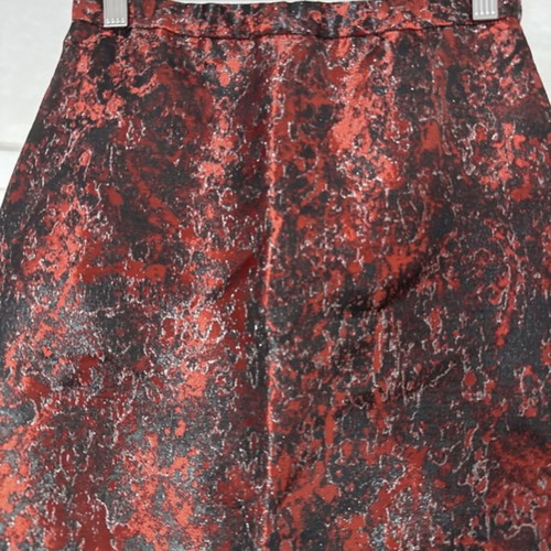 Skirt new, red and silver, A-line, size XS