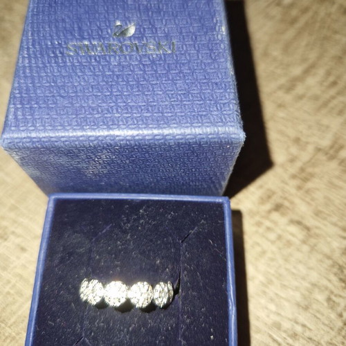 Swarovski ring, silver