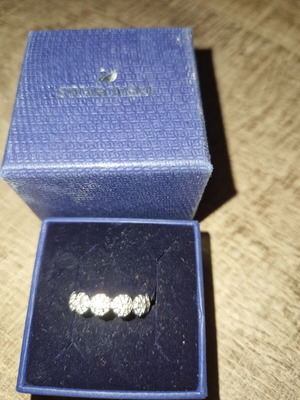 Swarovski ring, silver