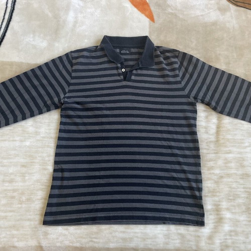 Zara men's long-sleeve shirt used, black and gray, size L