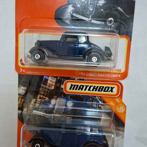 Chevrolet Sedan 1933 and 1934 toy cars set new, 2 pieces