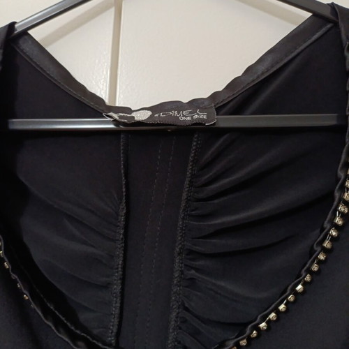 Dimel Black Women's T-shirt One Size like new
