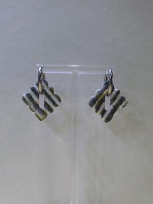 Handmade polymer clay earrings new with steel hoops