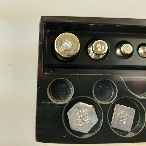 Set of gram weights for apothecary scale used