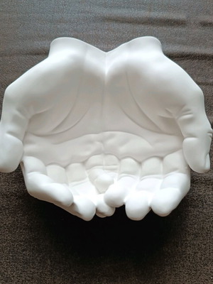 Porcelain Handmade White Hands Holder New