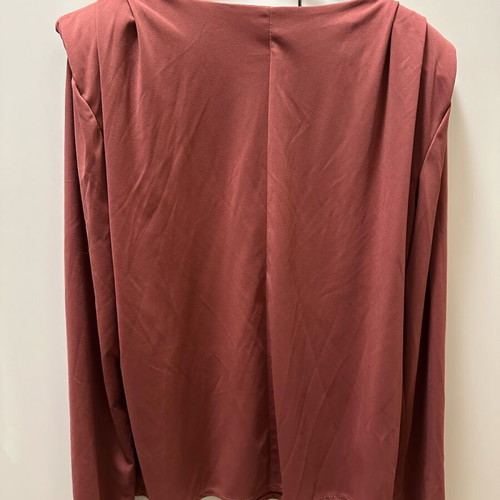 Mango blouse with shoulder pads red burgundy like new