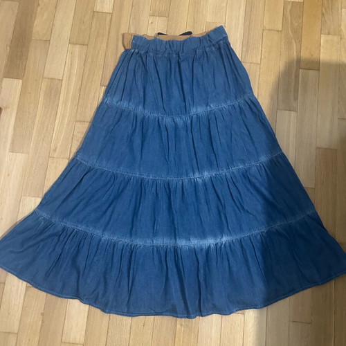 Denim long skirt S/M like new, blue