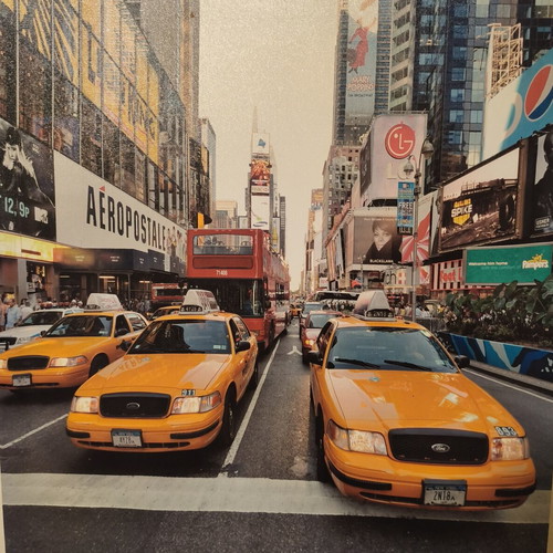 Times Square NYC Canvas on Wood 50x50 cm new