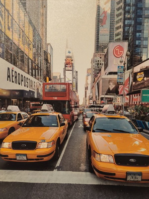 Times Square NYC Canvas on Wood 50x50 cm new