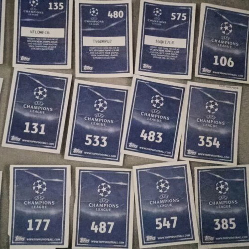 UEFA Champions League stickers new, set of 17 pieces