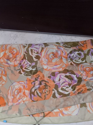 Small scarf/handkerchief used, multicolored orange