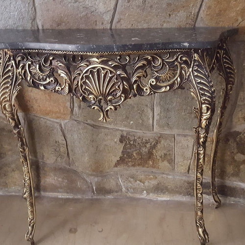 Classic entrance console used with marble top