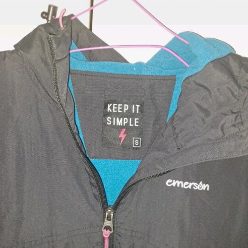 Emerson unisex jacket size S like new, black-blue