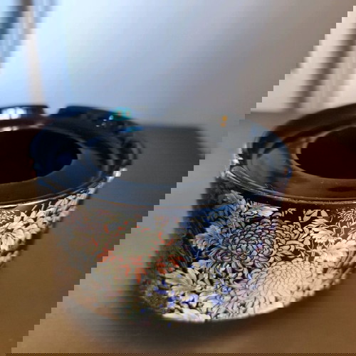 Ιαπωνικό τασάκι Shibata από μαύρη πορσελάνη σαν καινούργιο