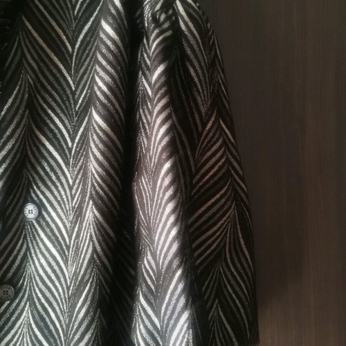 Women's coat new, black with silver details, size L
