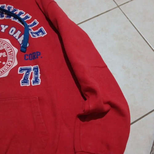 Children's hoodie used, size S, blue and red
