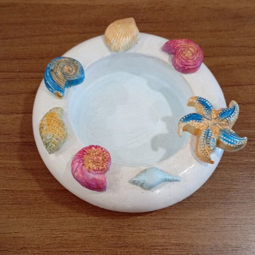Handmade ceramic tealight holder, new