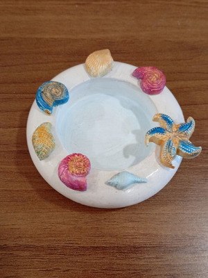 Handmade ceramic tealight holder, new