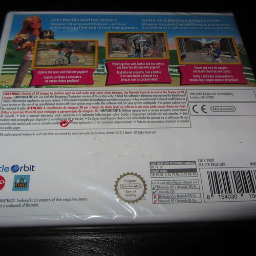 Barbie & Her Friends Puppy Rescue Nintendo 3DS new sealed