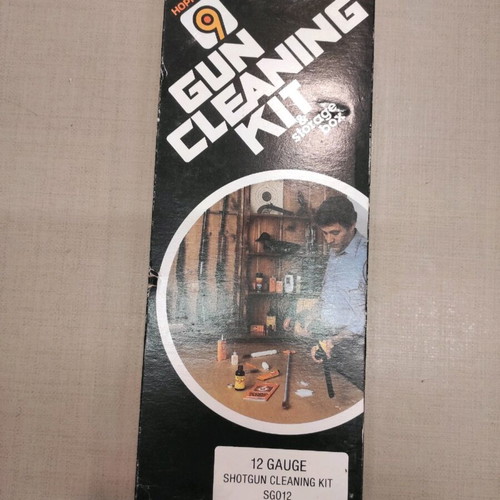 Gun cleaning kit used with storage box