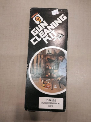 Gun cleaning kit used with storage box