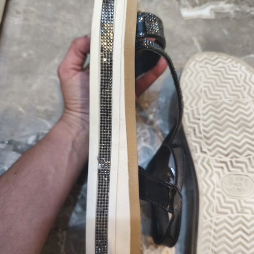 Bozikis flatform sandals black and white like new, size 39