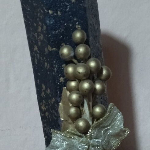 Christmas candle black tall new