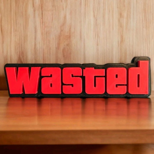 Grand Theft Auto Wasted 3D Print Logo new