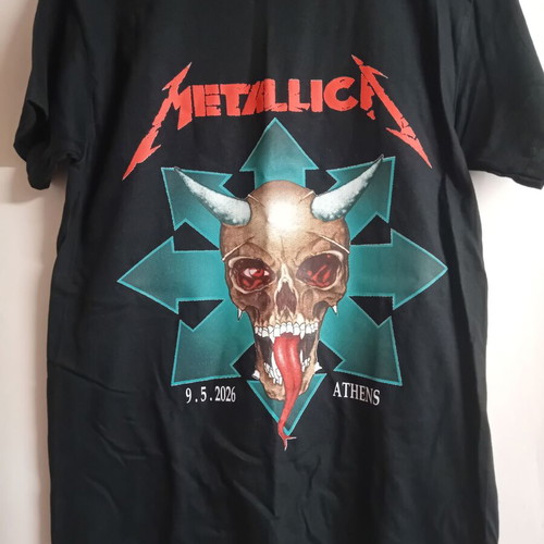 Metallica collectible tshirt new for 9.5.2026 OAKA concert Small-Medium