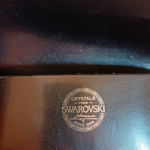 Swarovski glasses cleaning case and cloth new, black