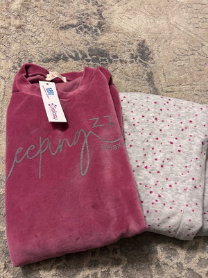 Velour pajamas new, size L, gray and pink Galaxy