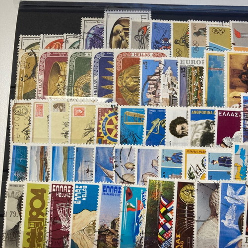 Greek stamp series used complete sealed, 19 pieces