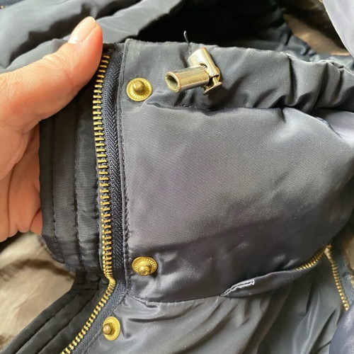 Long down jacket Zara used, blue and brown