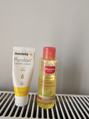 Medela Purelan Lanolin Cream and Mustela Stretch Marks Oil