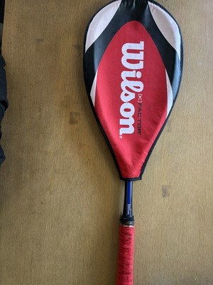 Wilson squash racket used with cover
