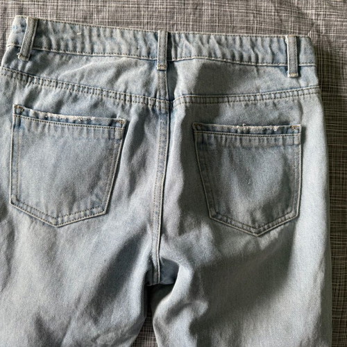 Sinsay Straight Jean like new, light blue with side buttons