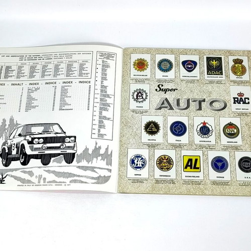 Super Auto Panini 1977 sticker album like new, rare vintage