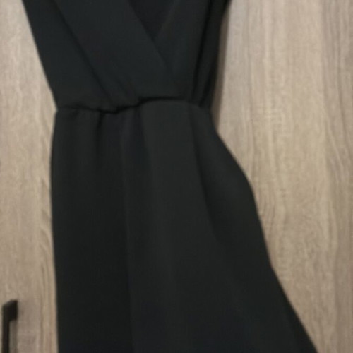 Black Sleeveless Playsuit with Wrap V Neck like new