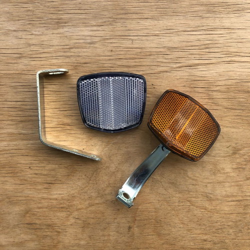 Bicycle reflectors front and rear with mounts new