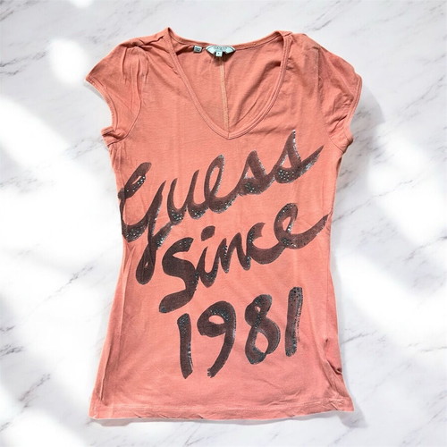 Guess women's sleeveless top orange, size Small, like new