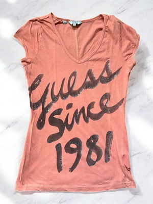 Guess women's sleeveless top orange, size Small, like new